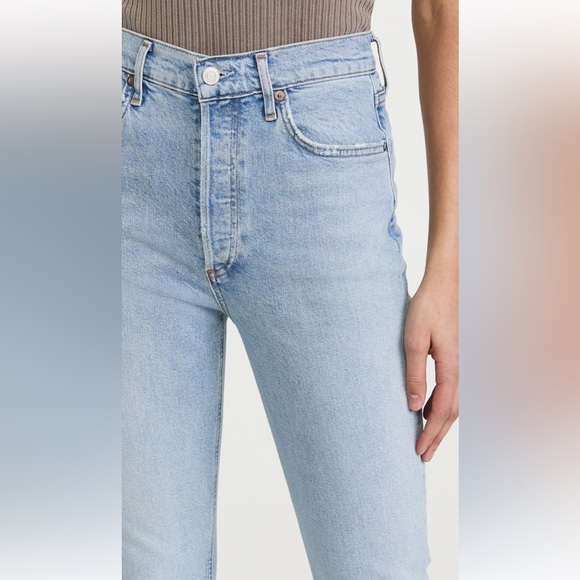 Agolde Riley High Rise Straight Crop Jeans - Picture 4 of 11